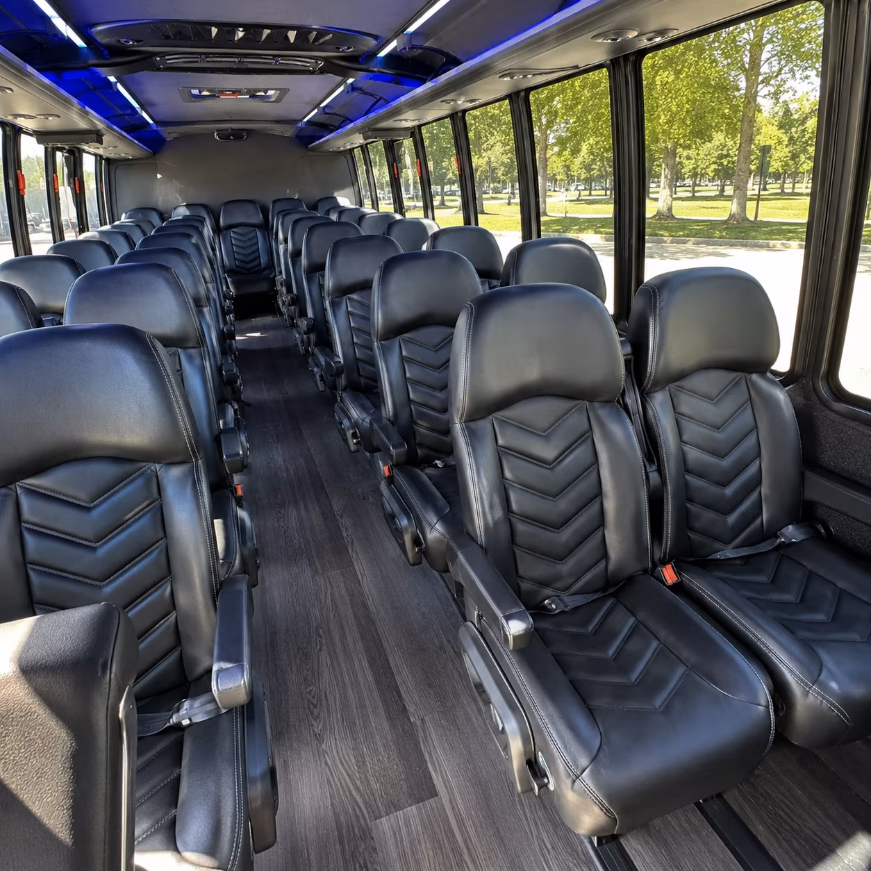 28 passenger minibus interior