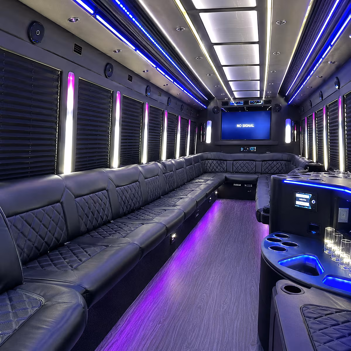 albuquerque 30 passenger party bus inside